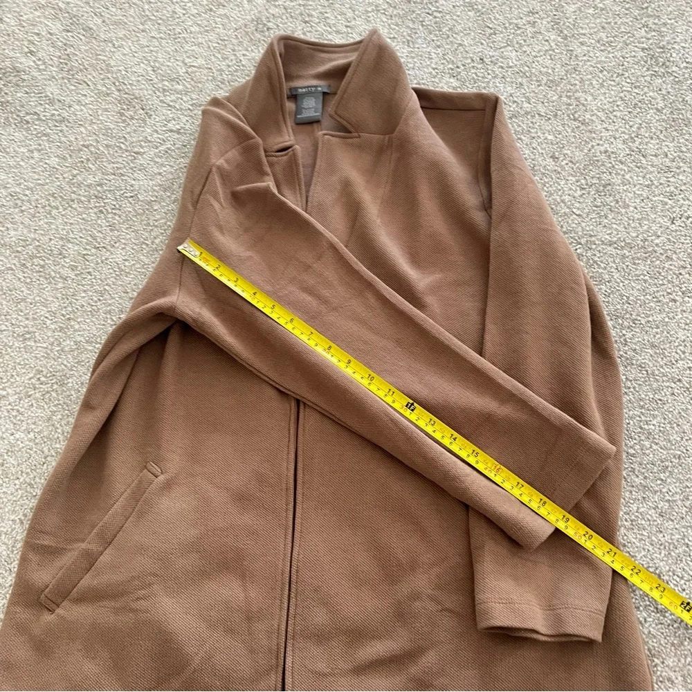 Matty M Chic Tan Brown Open Front Cotton Cardigan NWOT Size XL - Picture 11 of 12